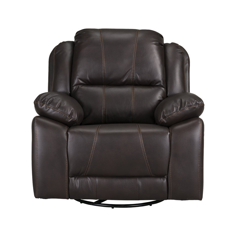 Lark Manor Vegan Leather Swivel Recliner Wayfair